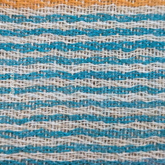 NWT Coldwater Creek Wool Scarf Lightweight Stripes Colorful - Picture 7 of 10